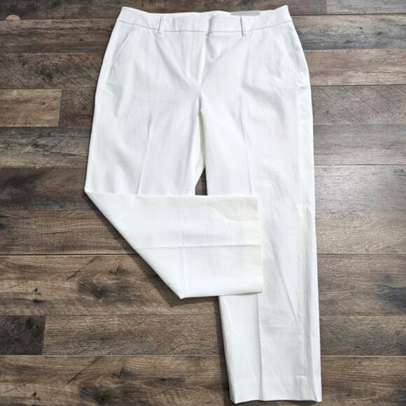 New Chico's Bi Stretch Straight Leg Crop Basic Alabaster White Capri Pants 12 - Picture 1 of 16